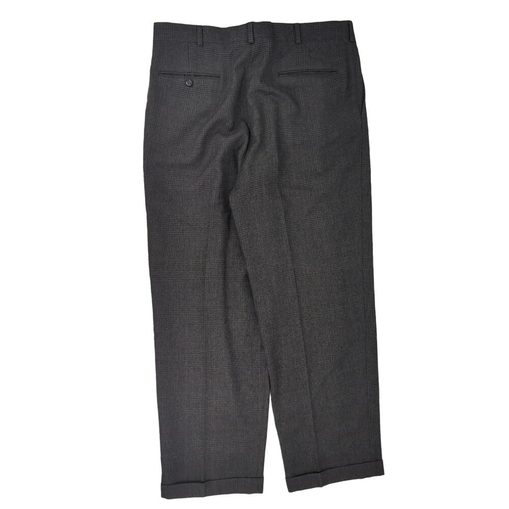 EUC Landon's Pleated Gray Wool Dress Pants Mens 35.5 x 28.5 Pockets Dry Clean - Picture 4 of 11